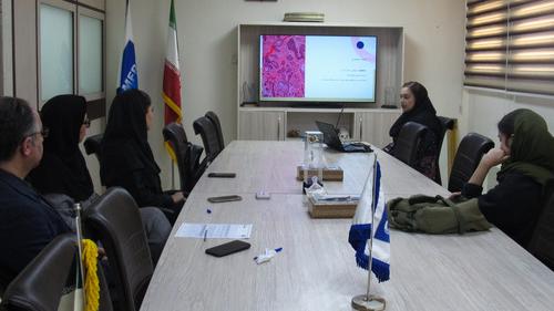 The defense session of the research diploma thesis of Ms. Monireh Kiaghadei